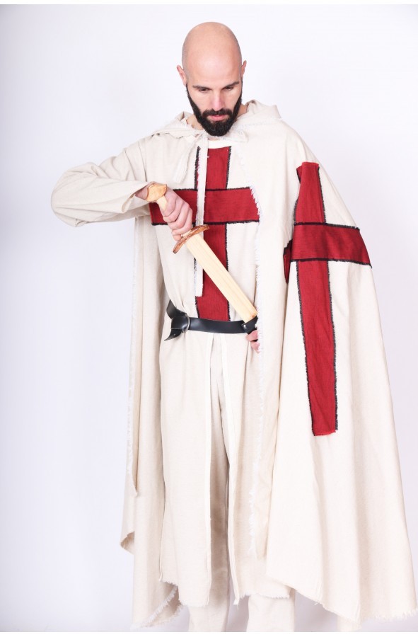 Capa medieval Templario Cruzado