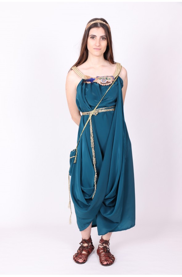 Roman or Greek blue woman dress