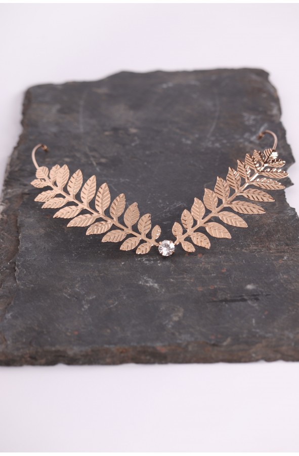 Golden Medieval tiara with leaves