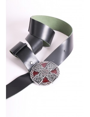 Knight Templar belt with cross buckle