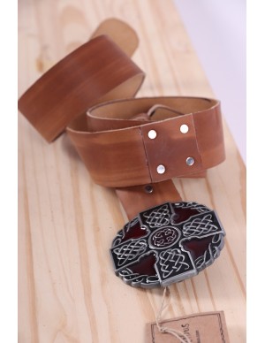 Medieval leather belt with...