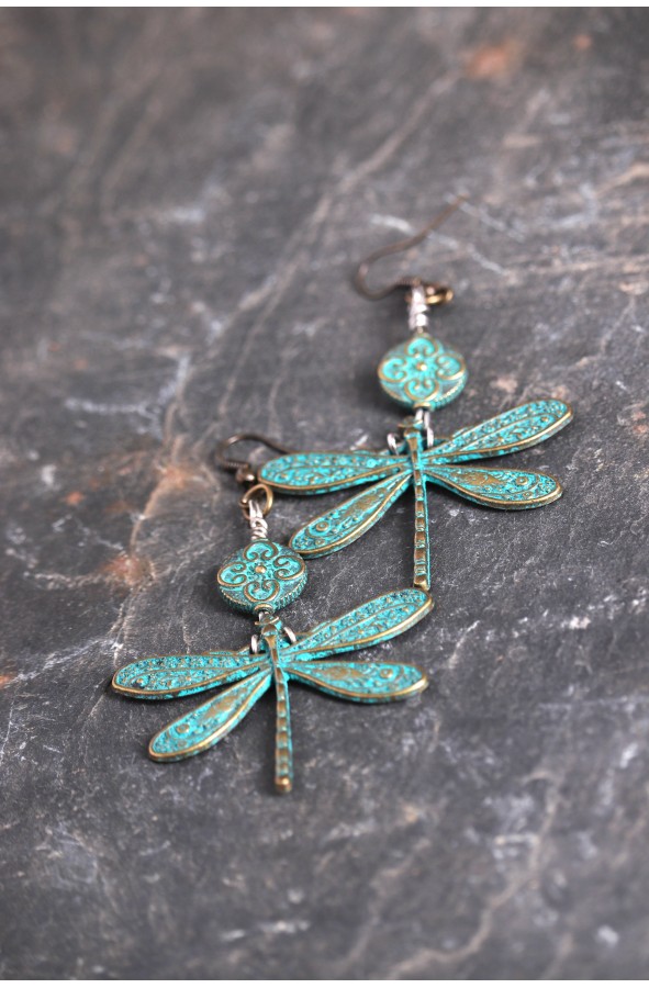 Fairy forest dragonfly earrings