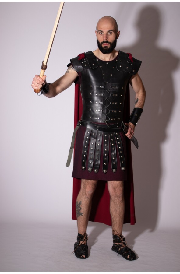 Black Roman armbands with silver lions