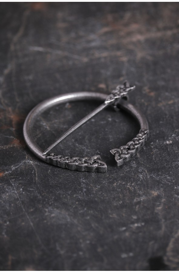 Celtic or Viking silver plated fibula...