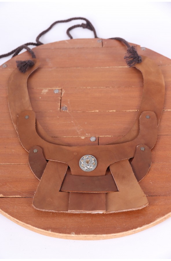 Viking necklace of aged leather