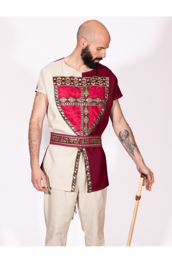 Medieval white and red knight costume...