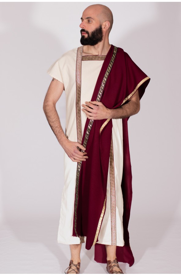 Men's long Roman costume with toga