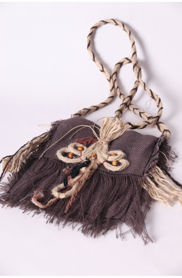 Bolso medieval artesano de yute