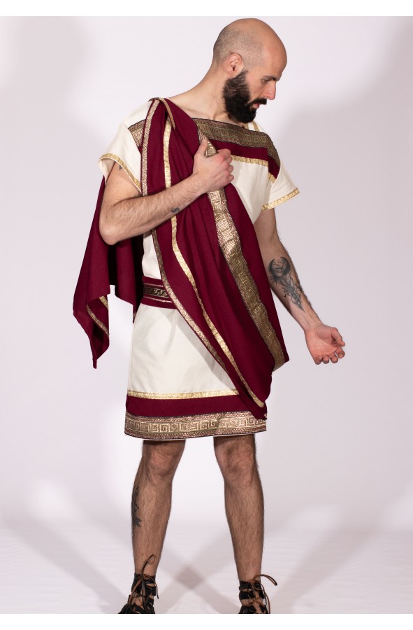 Vestido romano patricio capa roja