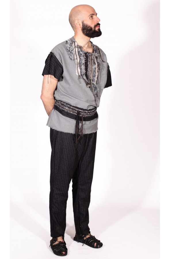 Traje medieval de hombre de tejido...