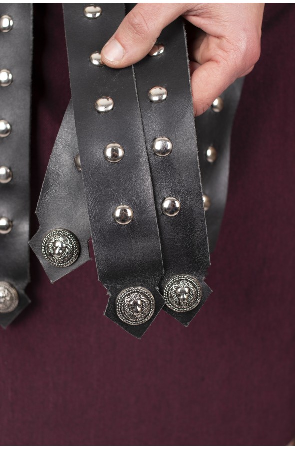 Cinturón militar Romano, Cingulum cuero negro con