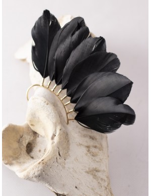 Ear cuff plumas o pendiente...
