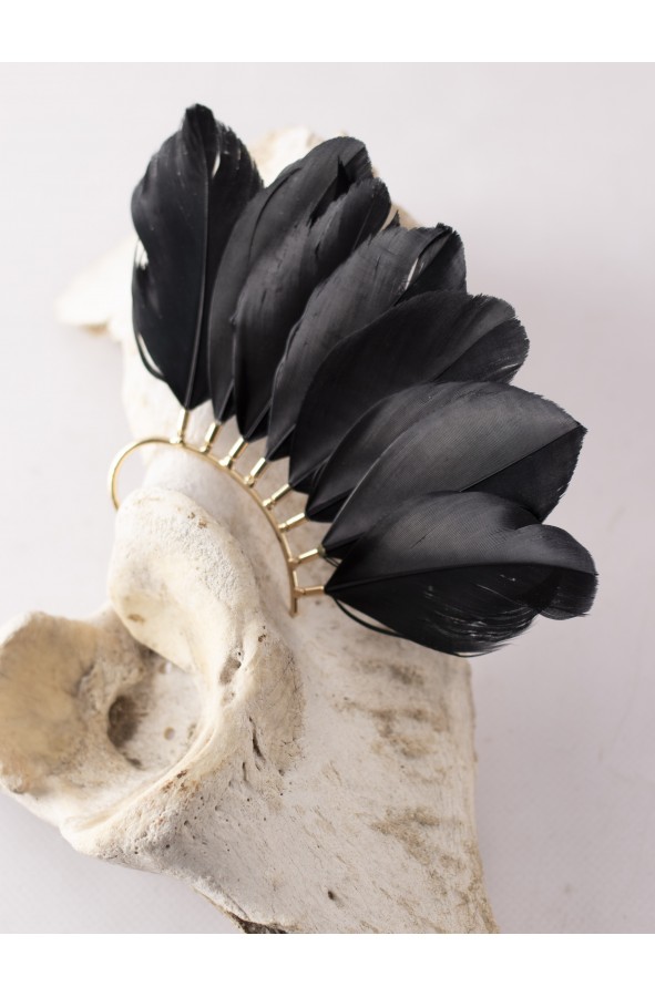 Ear cuff plumas o pendiente de pluma...