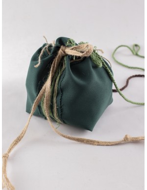 Bolso medieval limosnera verde