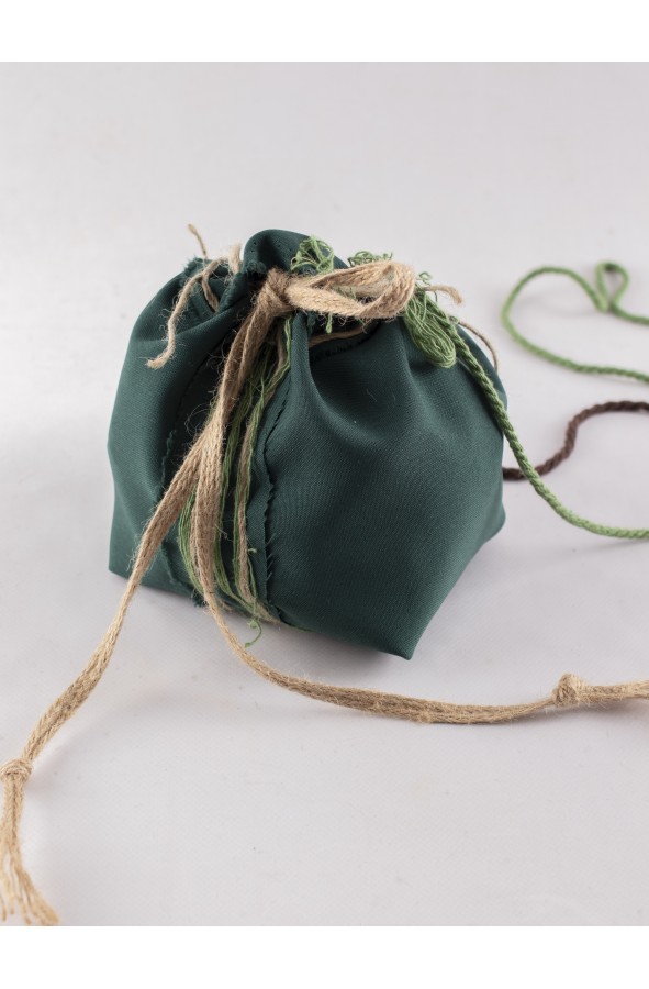 Bolso medieval limosnera verde