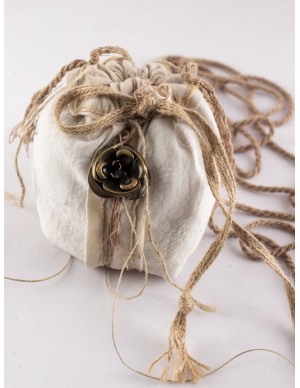 Artisan bag with flower