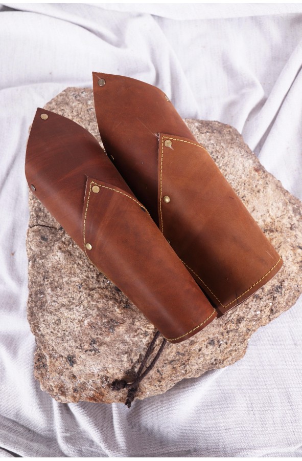 Celtic brown leather wristbands