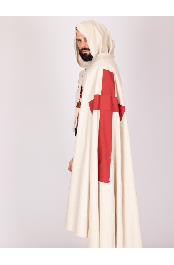 Capa medieval Templario Cruzado Hugo