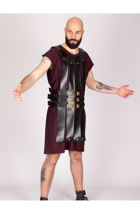 Roman soldier leather armor with strips