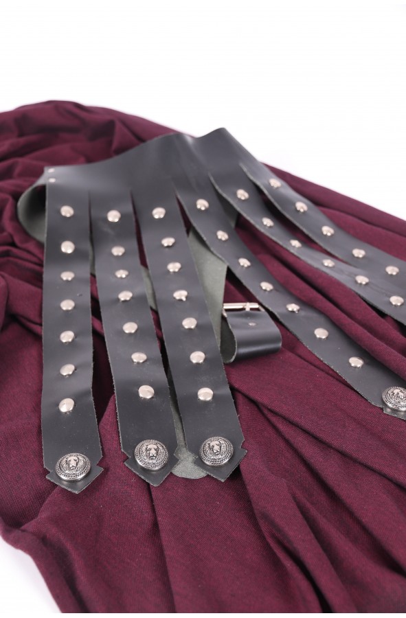 Roman military belt with skirt, black...