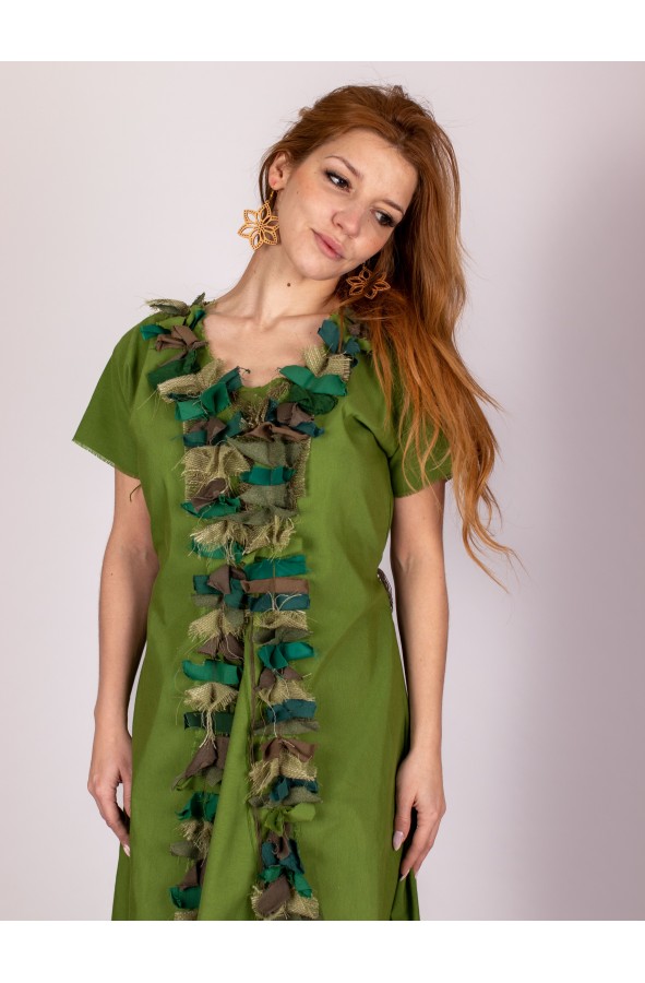 Vestido medieval de mujer verde...