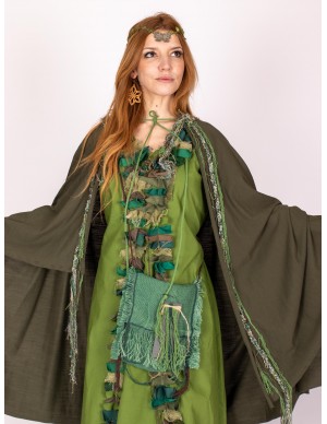 Capa medieval verde con...