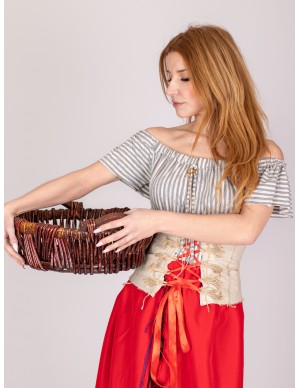 Blusa medieval rayas artesanal