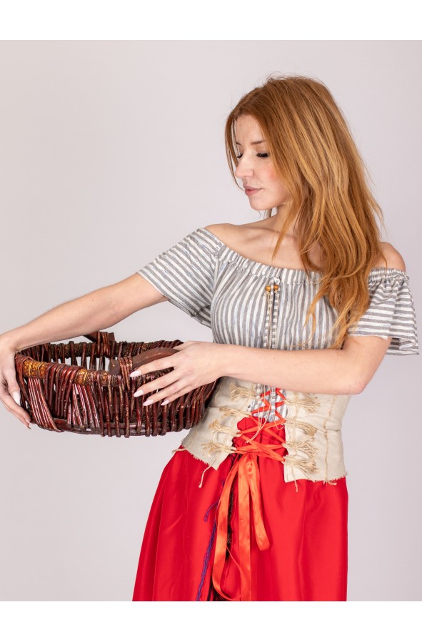 Medieval striped artisan blouse