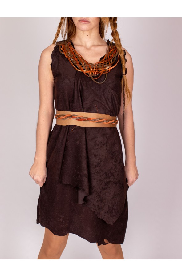 Short Celtic dress with braided...