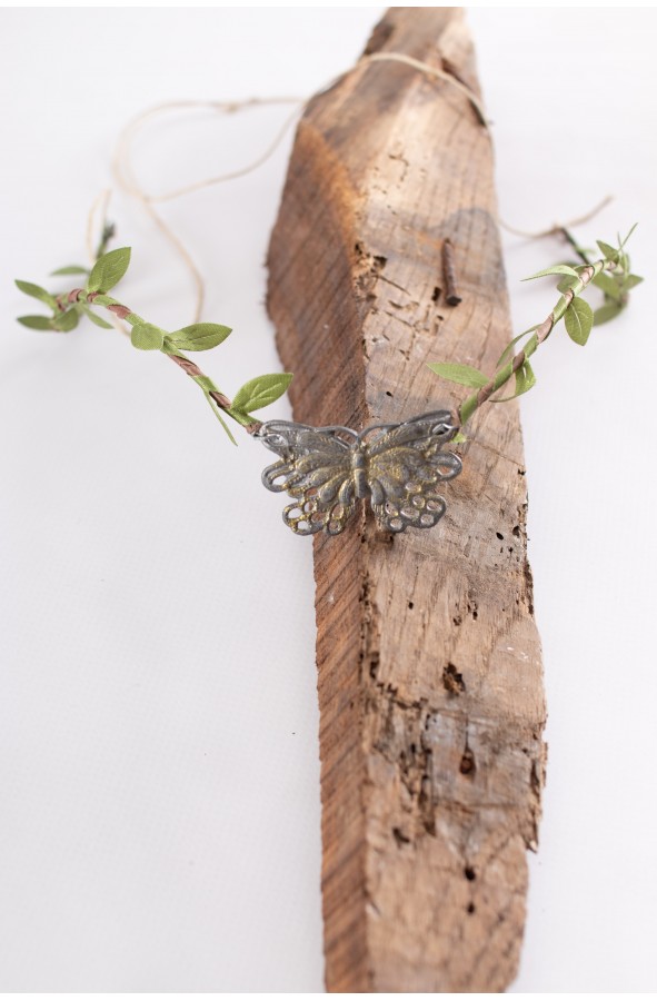 Silver Celtic butterfly headband