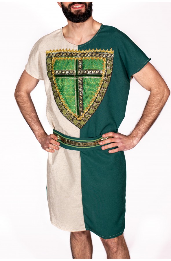 Medieval man costume with short...
