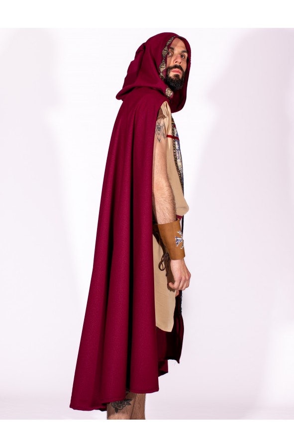 Medieval maroon medieval knight's or...