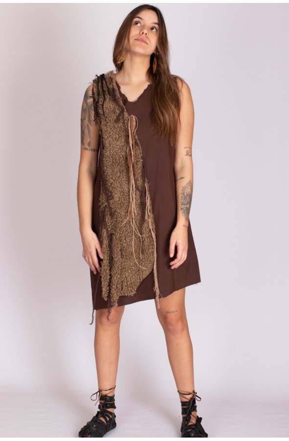 Viking women's dress in brown
