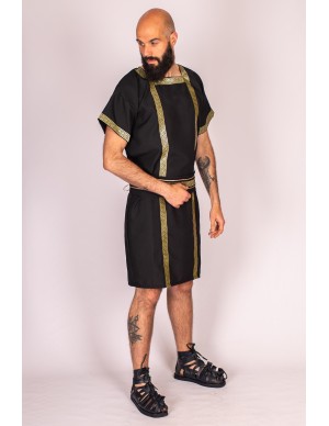 Black Roman costume with belt