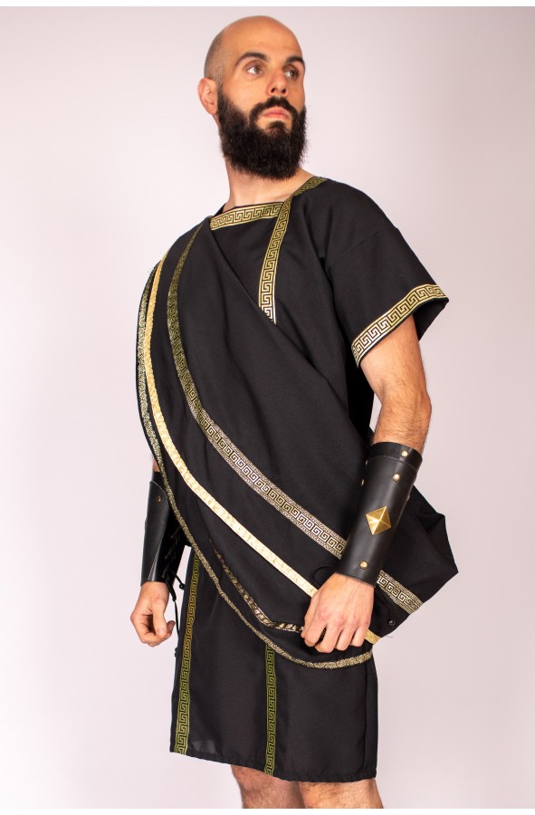 Traje romano hombre con toga negra