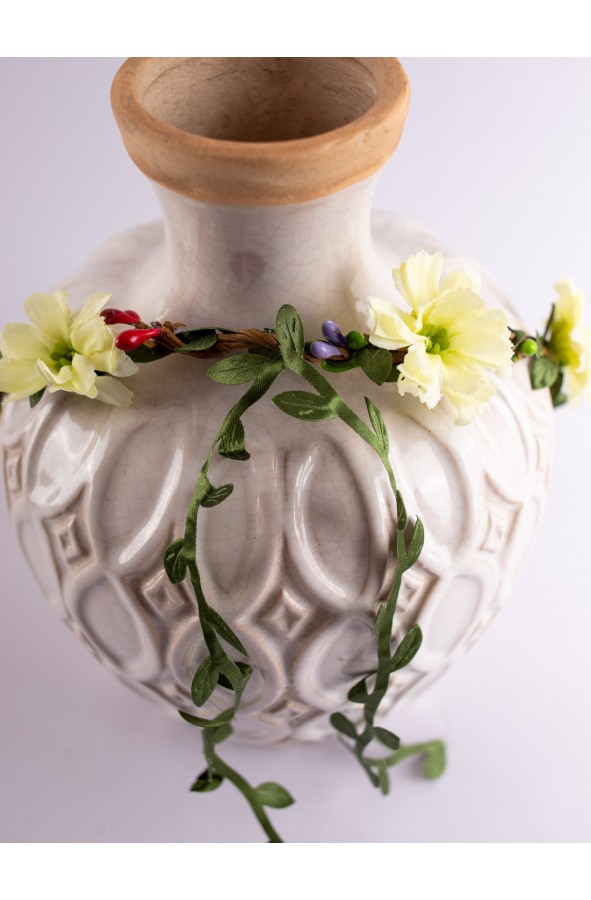 Medieval Flower Headband in Green