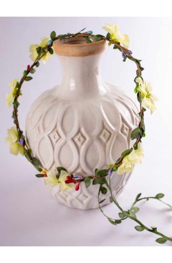 Corona de flores artesanales,...