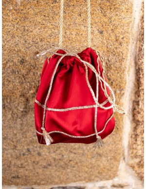 Bolso Rojo Romano y Medieval para Mujer: Elegancia y Versatilidad de Yute Crea