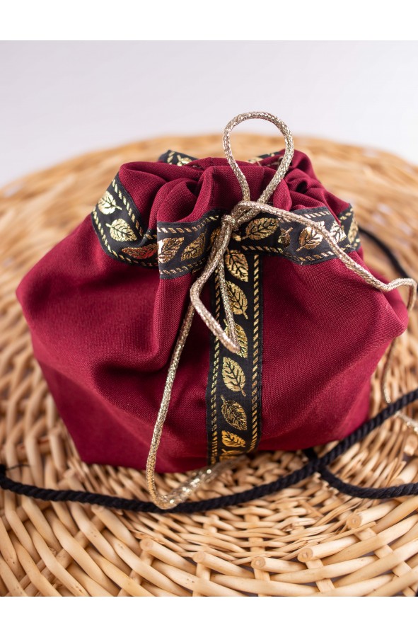 Burgundy Red Bag: Elegant Unisex...