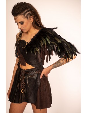 Black Feather Shoulder...