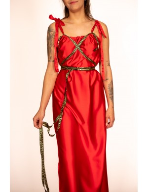 Roman Women's Dress in Red...