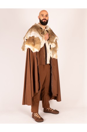 Capa Medieval con Piel...