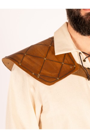 Handcrafted Medieval Leather Shoulder Guard