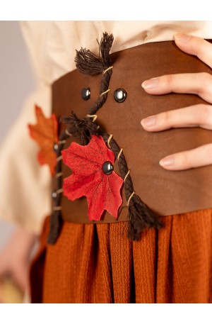 Leather Waist Cincher with...