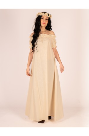 Ivory medieval dress with...