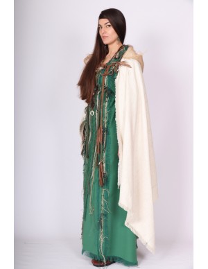 Celtic cape with jute hood