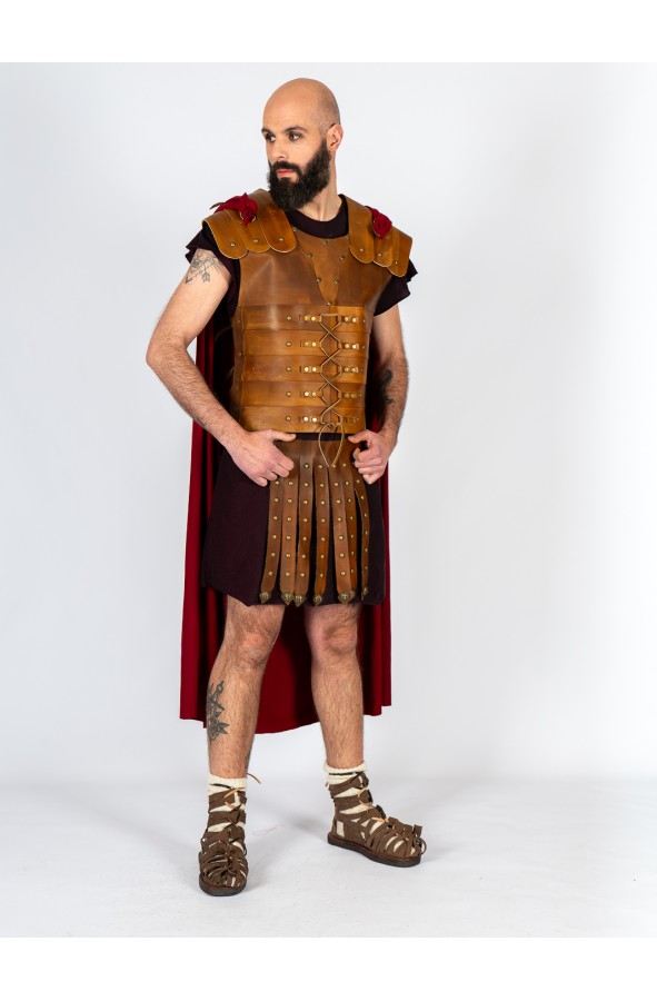 Roman brown leather vintage Lorica...