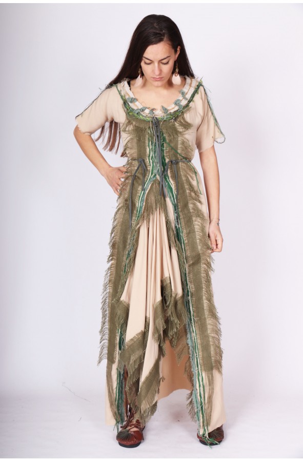 Frayed Celtic peasant dress