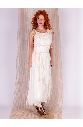 White Two-Piece Roman Dress...