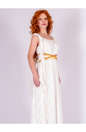 Roman Dress in White with...